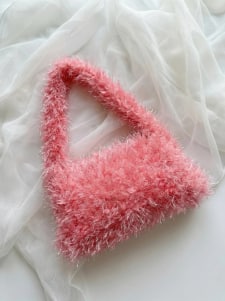 カラーシャギーハンドバッグ