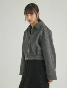 フェイクウールブルゾン