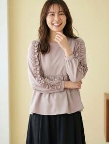 フリルスリーブブラウス