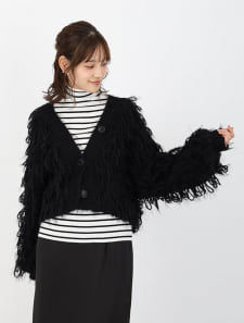 ループニットカーディガン