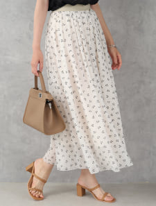 リボンプリントスカート