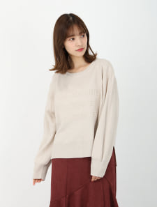 【ウォッシャブル】【M・Lサイズあり】エンボス加工ロゴプルオーバー