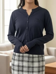 リボン刺繍カーディガン