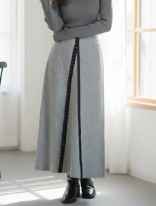 【2way】ミックスニットフレアスカート