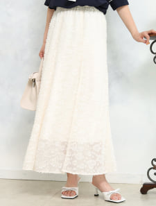 ラメジャガードスカート