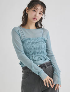 ビスチェセットシアートップス