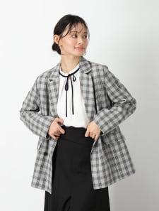 ダブルテーラードチェックジャケット