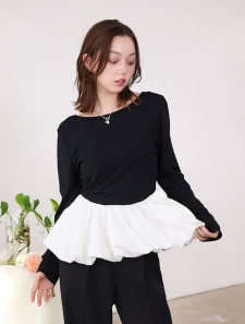 スムース天竺バルーンプルオーバー