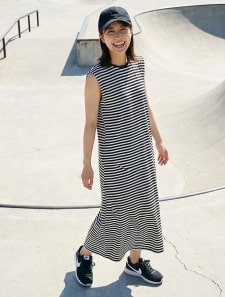 【接触冷感】ひんやりフレアワンピース