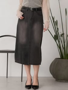フロントスリットデニムスカート