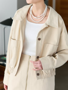 開襟オーバーシャツ