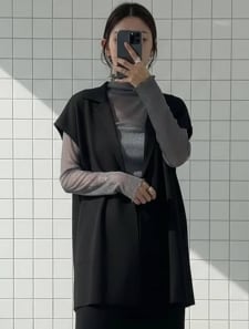 テーラード衿ノースリジャケット