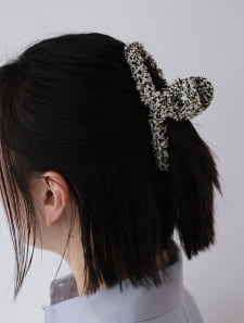 ツイード調ヘアクリップ