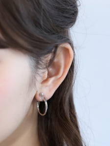 ベーシックメタルフープイヤリング