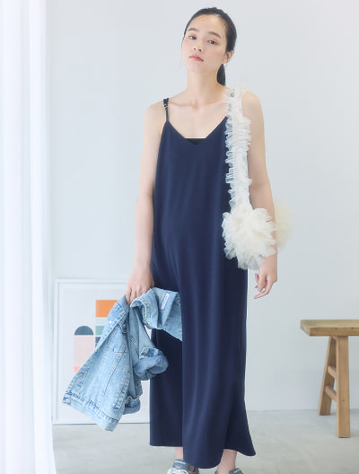 ドライタッチキャミソールワンピース