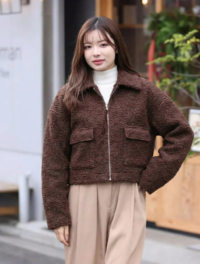 ループツイードショートジャケット