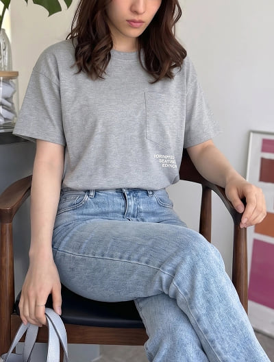 刺繍ロゴポケットTシャツ