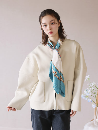 ニットジップジャケット