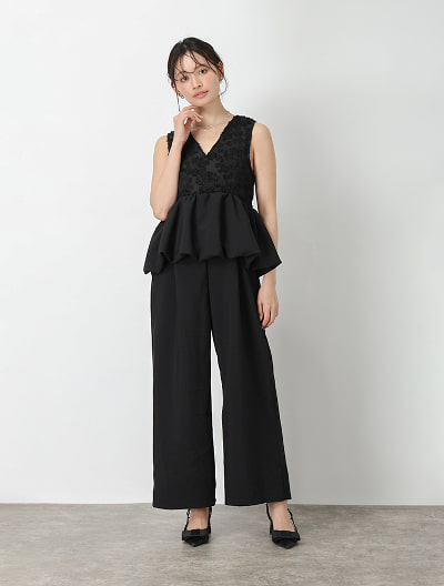 ペプラムバルーンサロペット