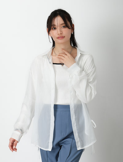 サイドデザインシアーシャツ