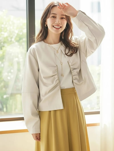 コクーンダブルジップブルゾン