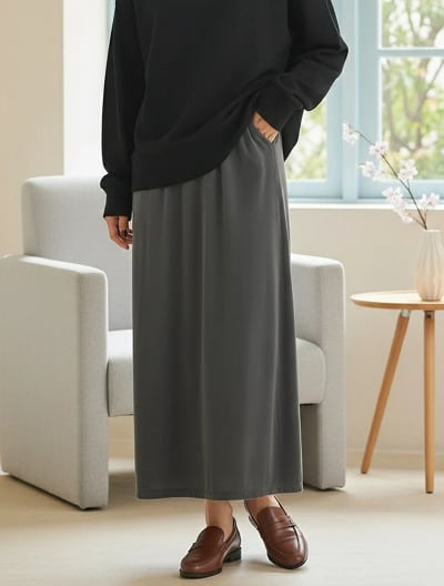 ベロアフレアスカート