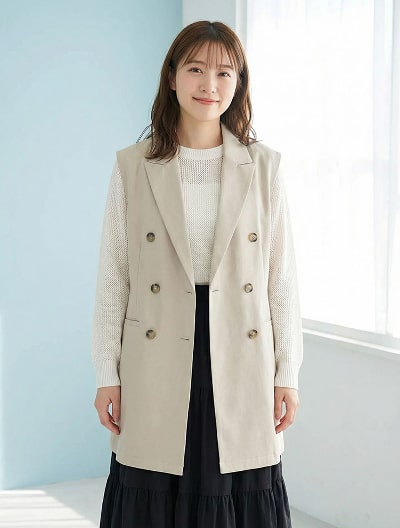 ダブルボタンテーラードベスト