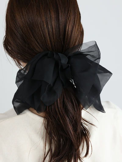 フリルデザインヘアバレッタ