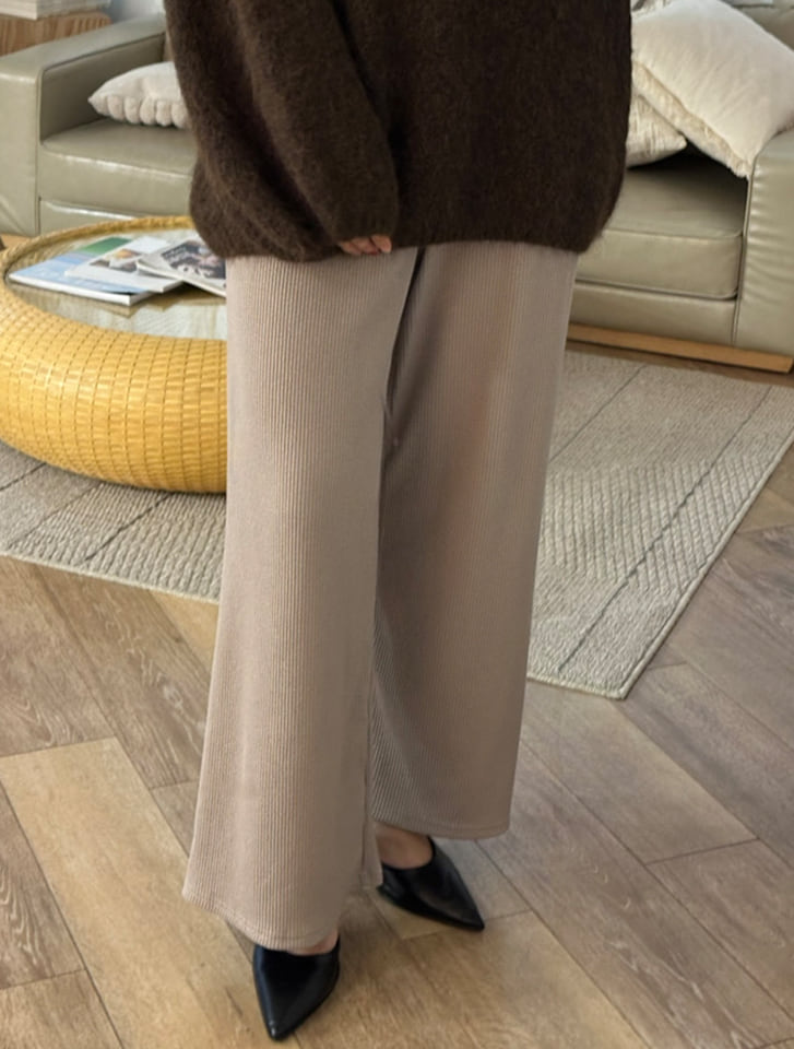 【U150サイズあり】ポケット付きリブパンツ