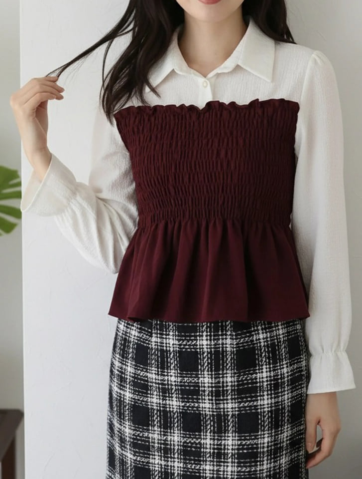 シャーリングドッキングカットソー