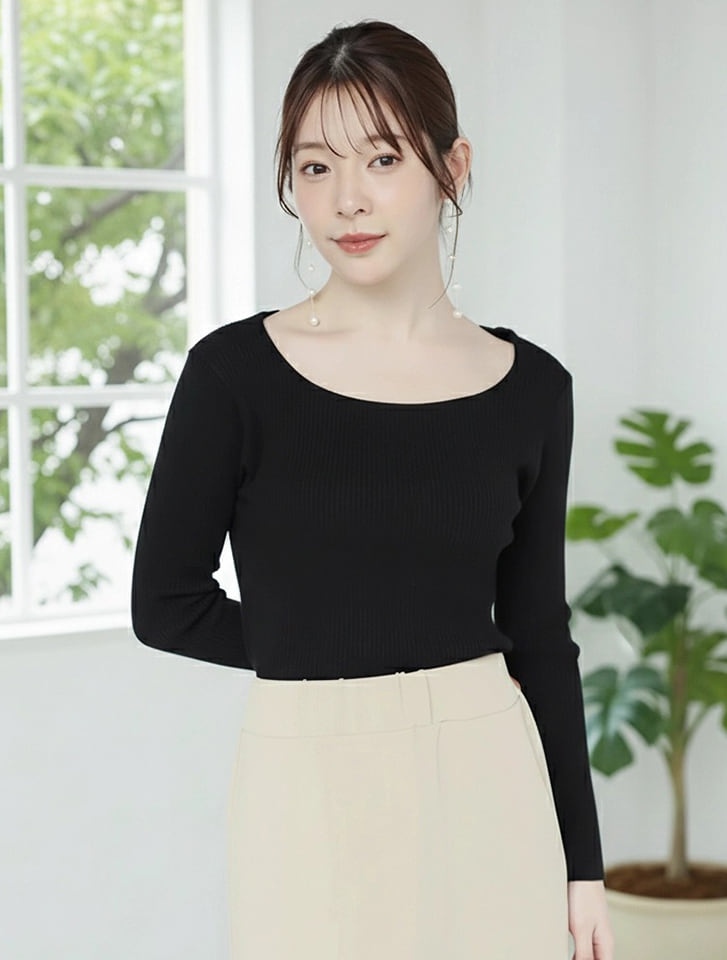 ビューティーラインリブニット