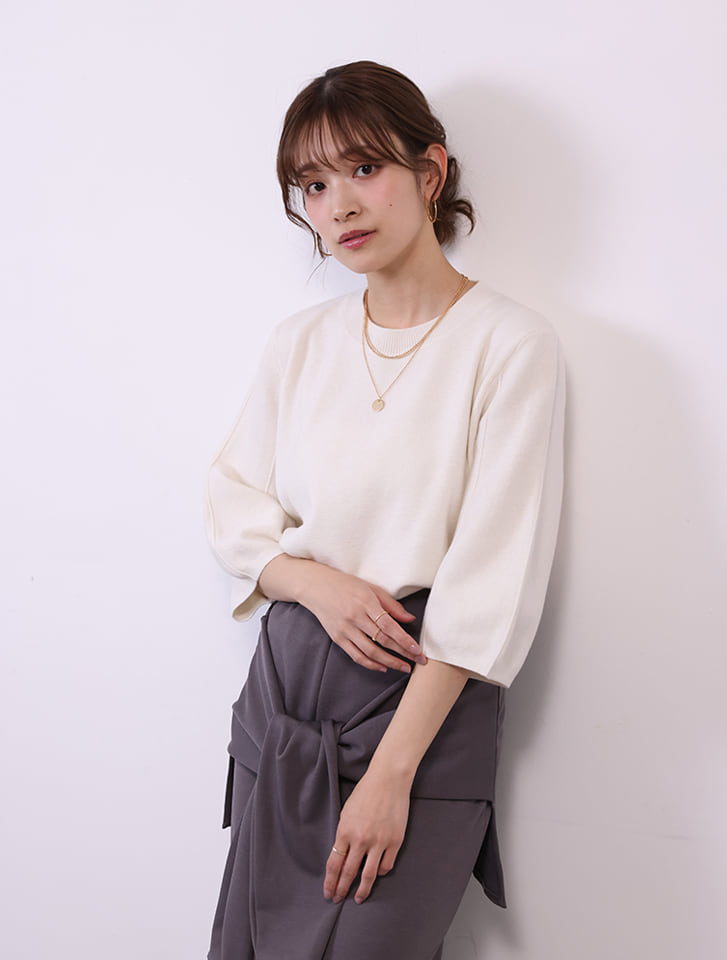 ハーフランタンスリーブニット