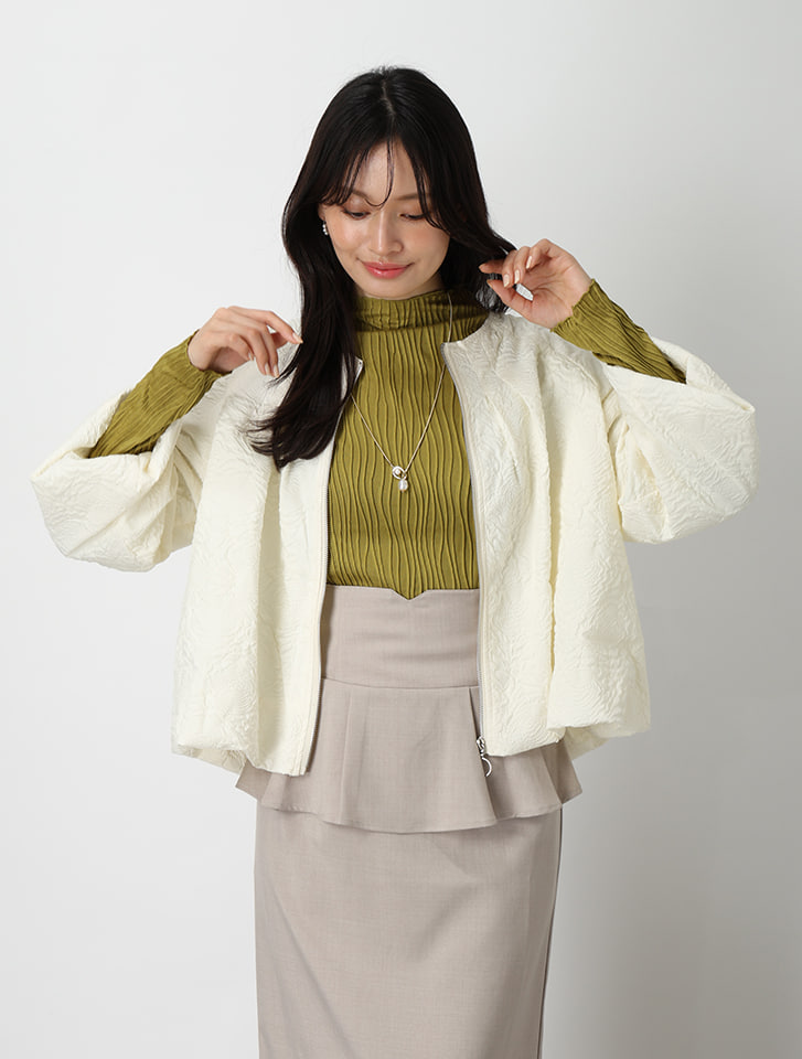 ジャガードフレアジャケット