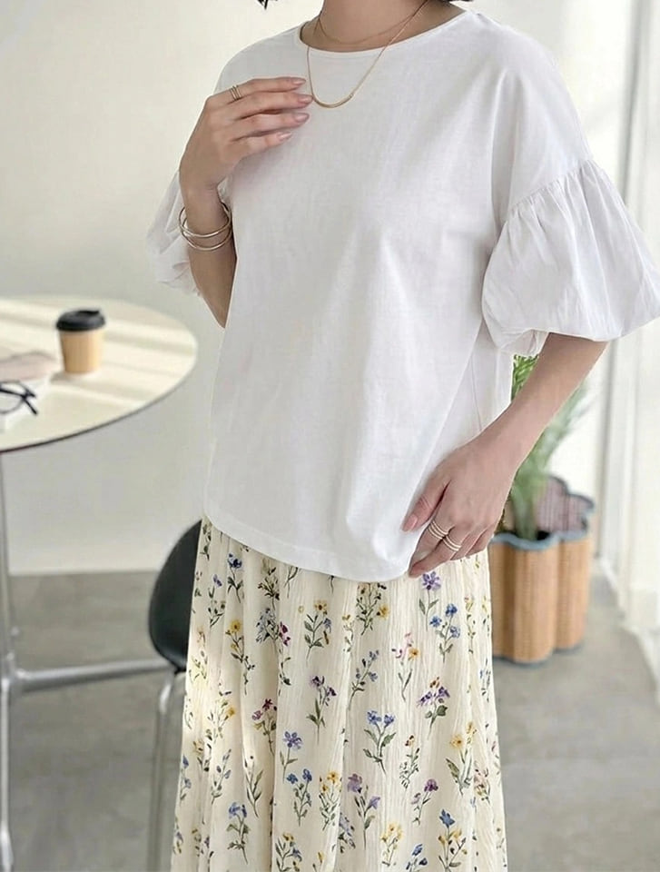 フリルスリーブTシャツ