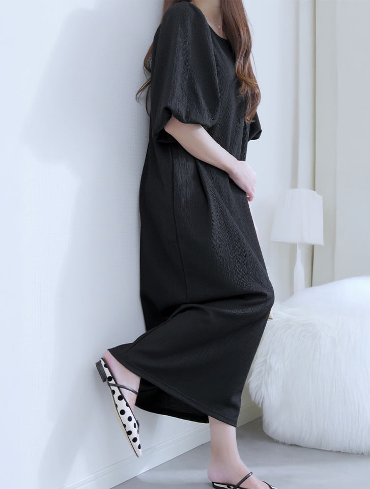 【MARIAセレクト】 袖バルーンワンピース