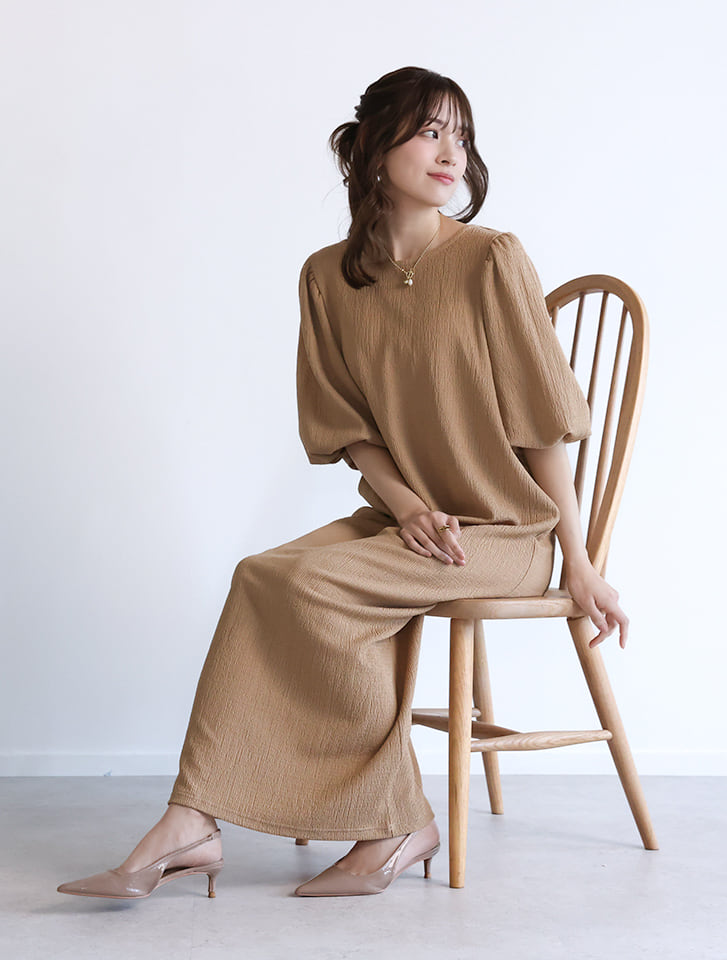 【MARIAセレクト】袖バルーンワンピース