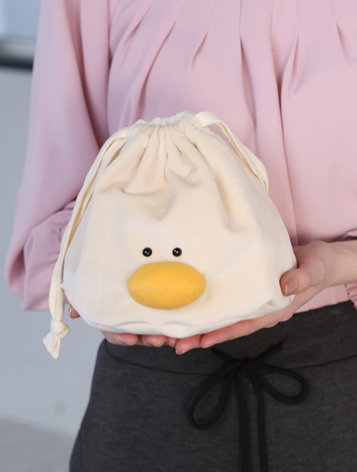 アニマルもちもち巾着ポーチ