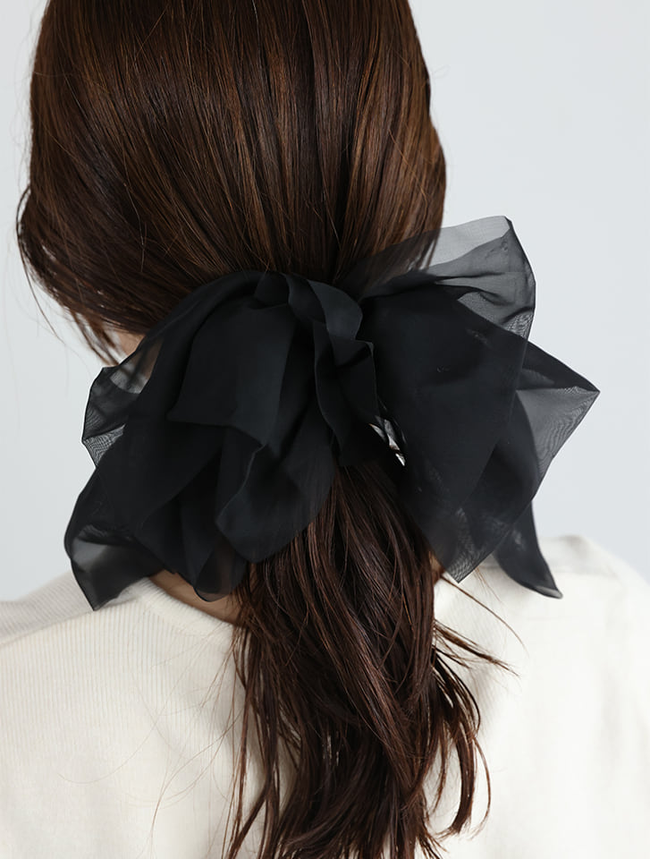 フリルデザインヘアバレッタ