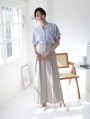 【cestmignon_mauセレクト】【U150～Lサイズあり】ポケット付ハイウエストスラックスパンツ