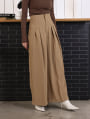 【cestmignon_mauセレクト】【U150～Lサイズあり】ポケット付ハイウエストスラックスパンツ