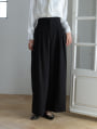 【cestmignon_mauセレクト】【U150～Lサイズあり】ポケット付ハイウエストスラックスパンツ