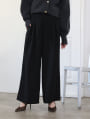 【cestmignon_mauセレクト】【U150～Lサイズあり】ポケット付ハイウエストスラックスパンツ