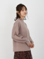 【ウォッシャブル】【M・Lサイズあり】袖口パールボタン付ニット