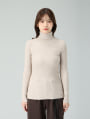 リブハイネックシンプルニット