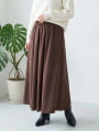 スエードフレアスカート