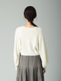 ラメ混ファンシーヤーンボリュームスリーブニット