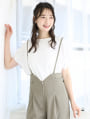 【接触冷感】袖口折り返しデザインTシャツ