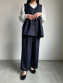 【cestmignon_mauセレクト】 【SETUP対応】【U150サイズあり】ツータックワイドパンツ