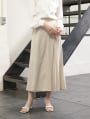 【U150サイズあり】巻きスカート風サイドプリーツスカート