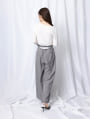 【U150サイズあり】スカーフ付きタックワイドパンツ